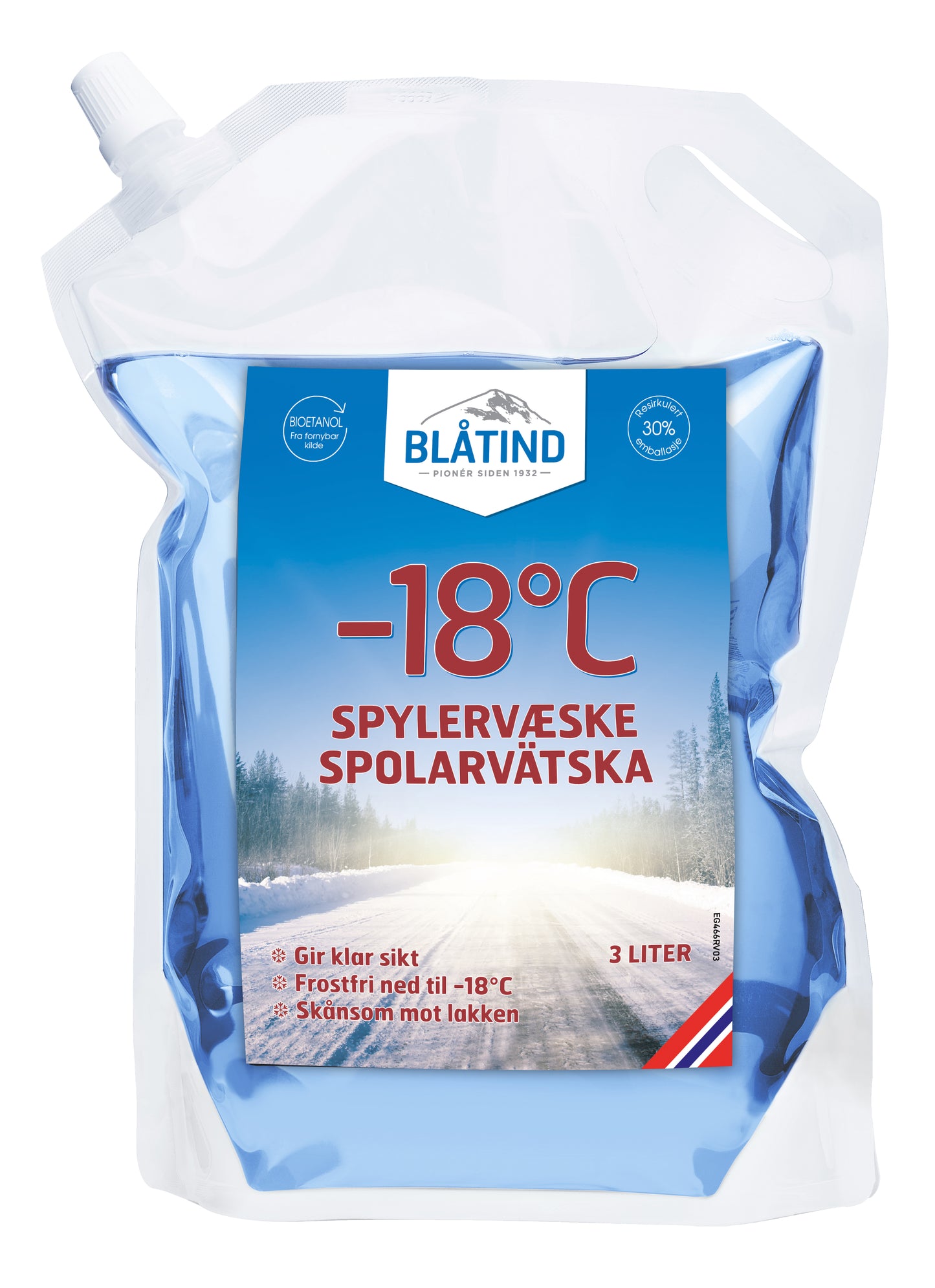 BLÅTIND Spylervæske -18