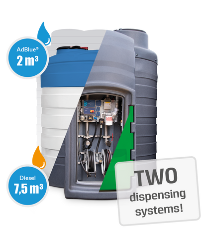 9500 liter DUO Adblue & diesel- tank