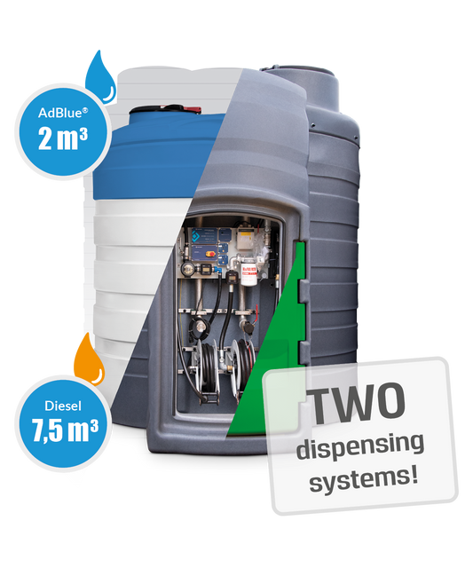 9500 liter DUO Adblue & diesel- tank